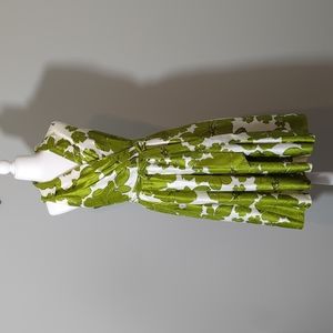 Retro Chartreuse Floral Dress